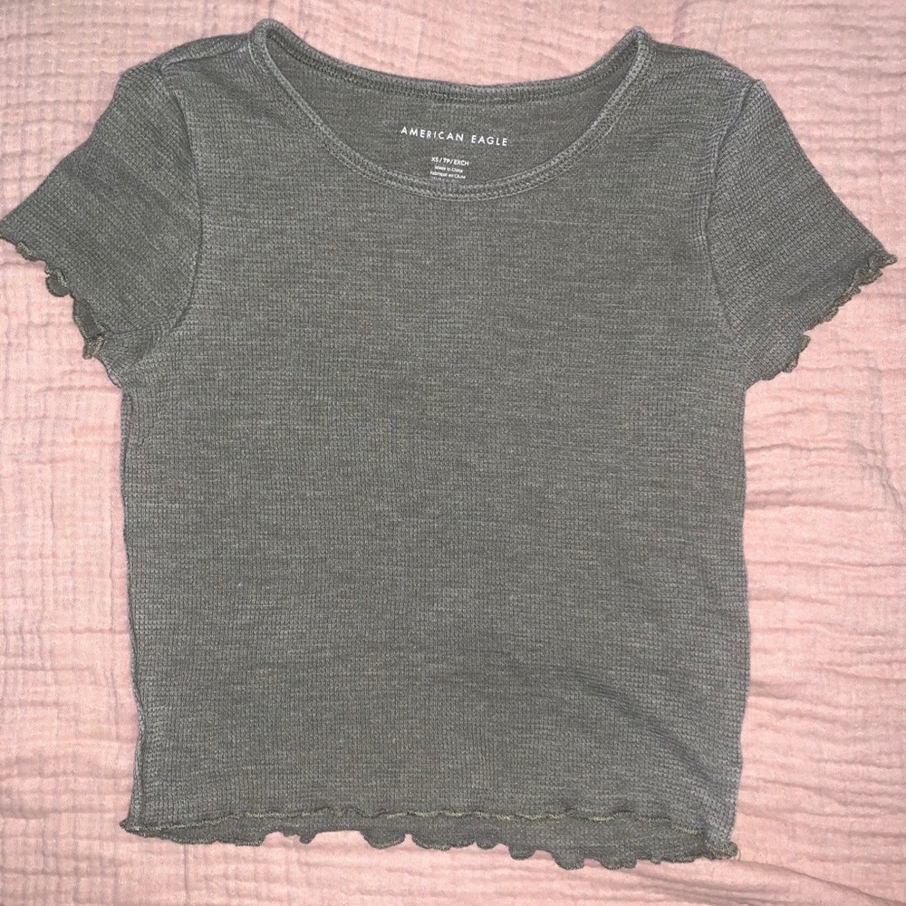 American eagle green crop top
